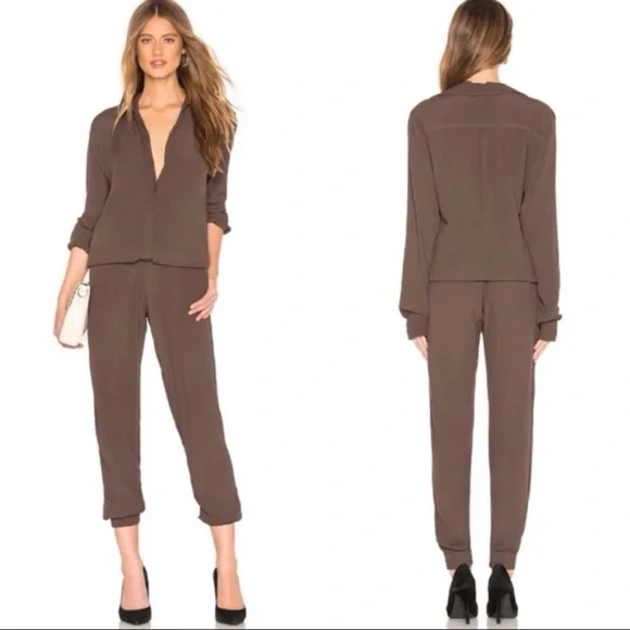 Monrow Brown Jumpsuit - Picture 1 of 6
